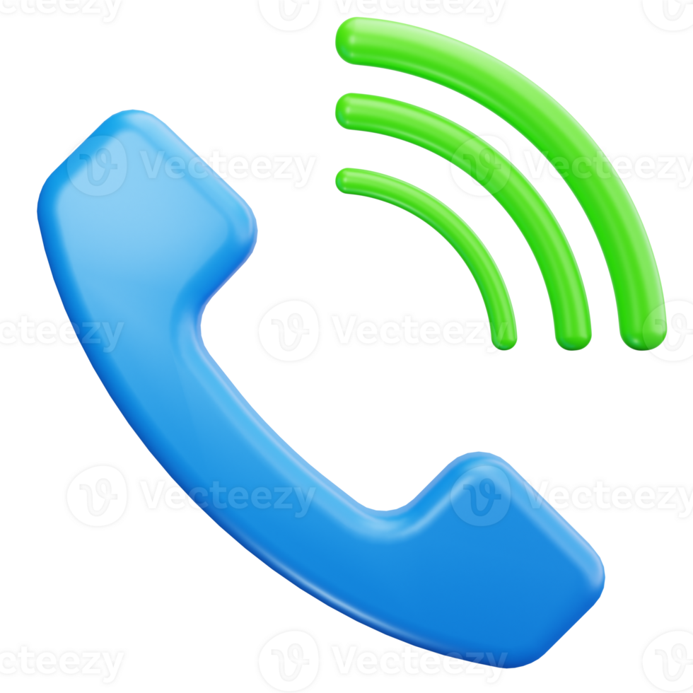 3D Icon Phone Ringing With Signal png