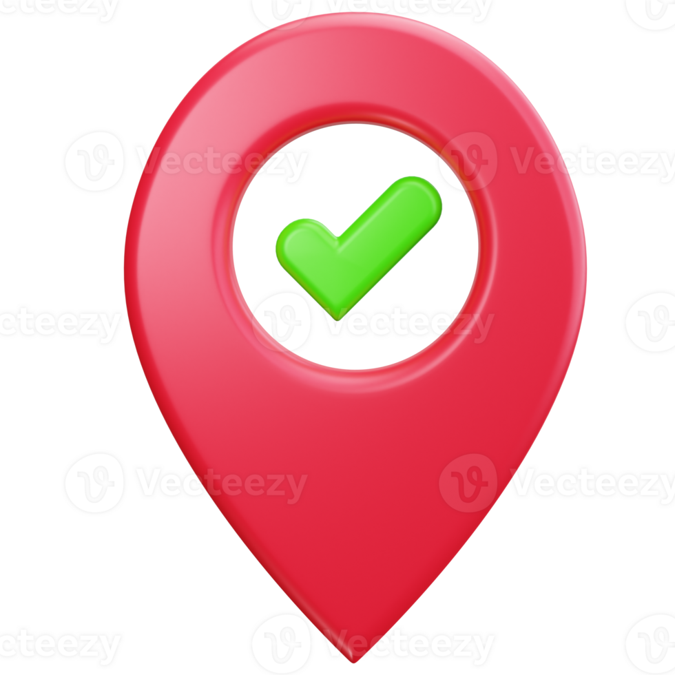 3D Icon Location Pin Verified png