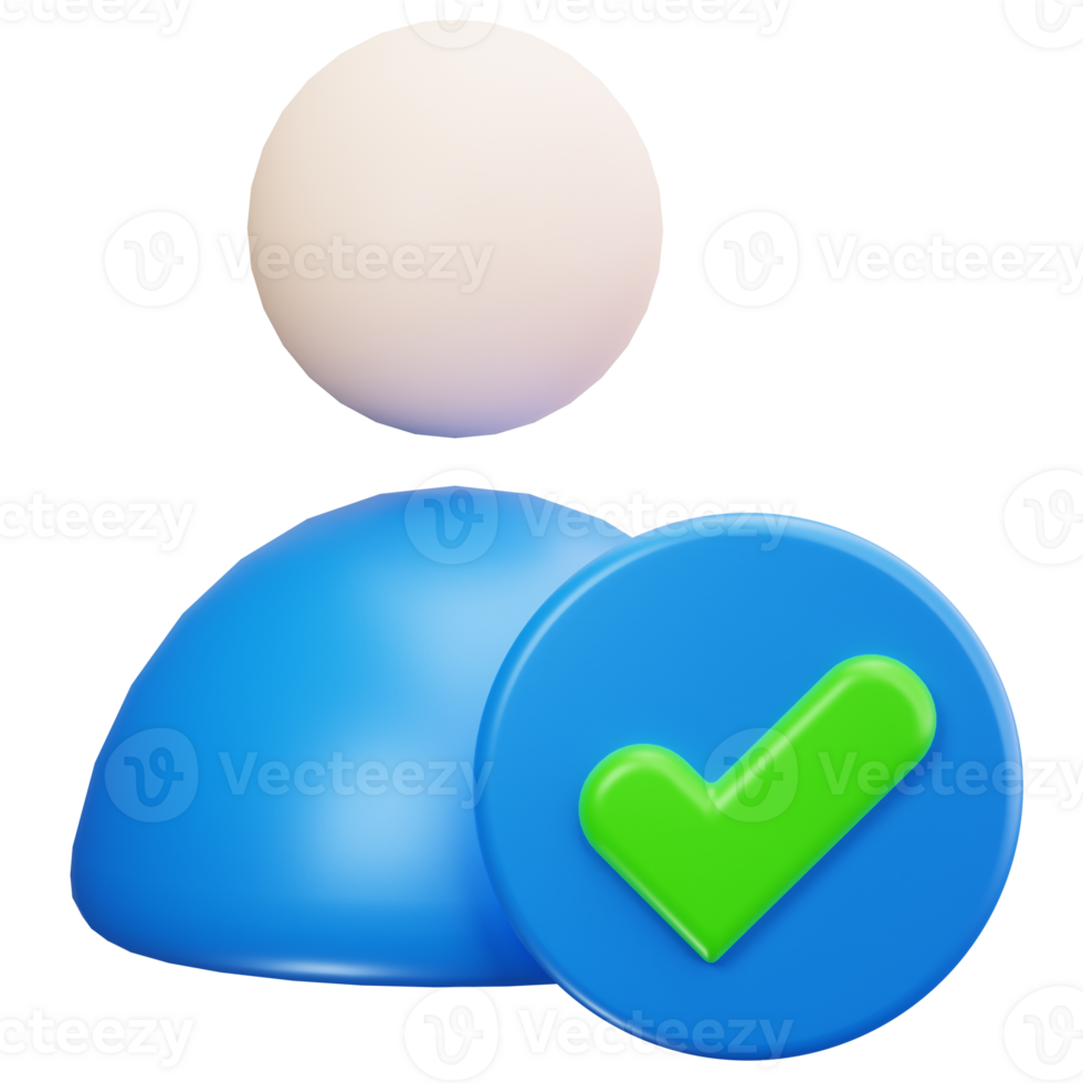 3D Icon User Verified Profile png