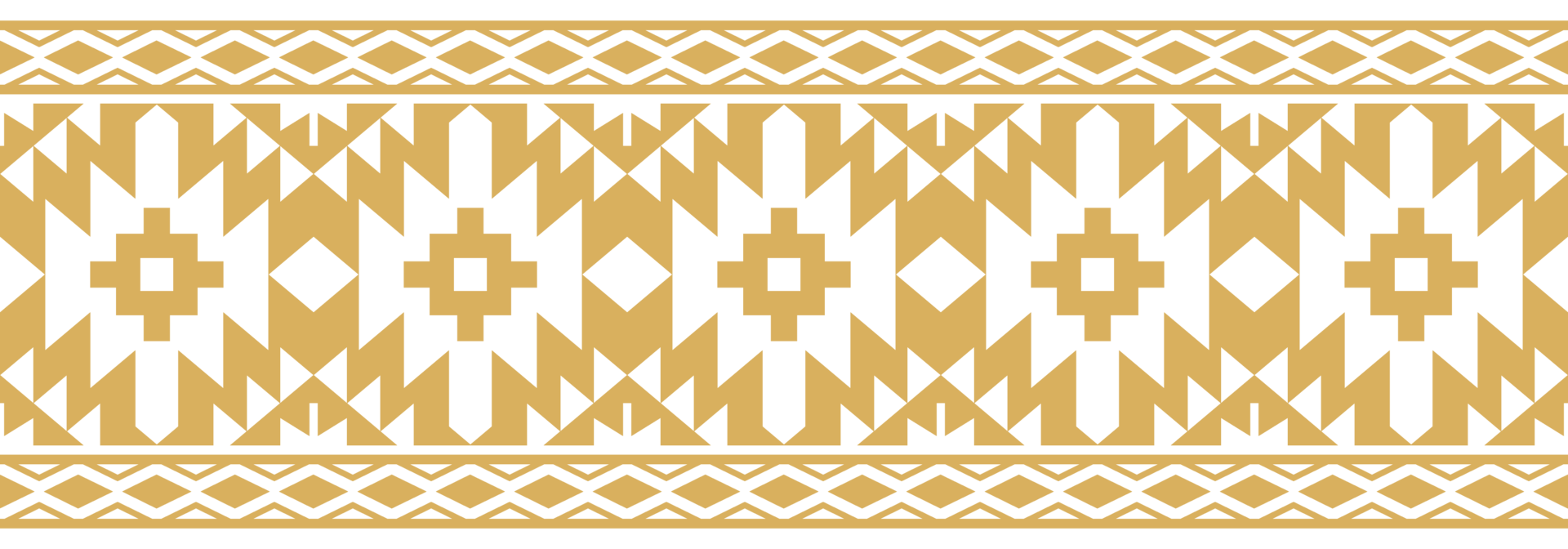 Aztec style retro design with ethnic seamless border pattern. png