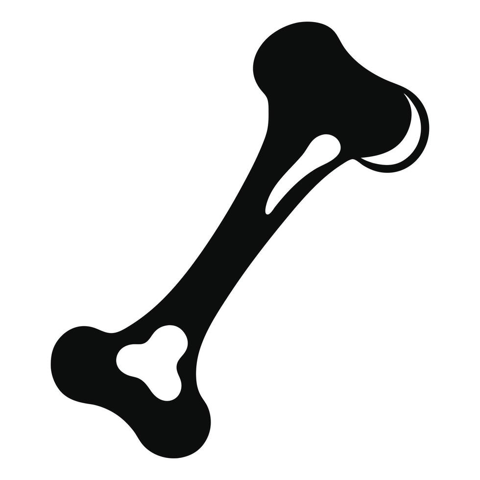 Black bone silhouette on white background vector