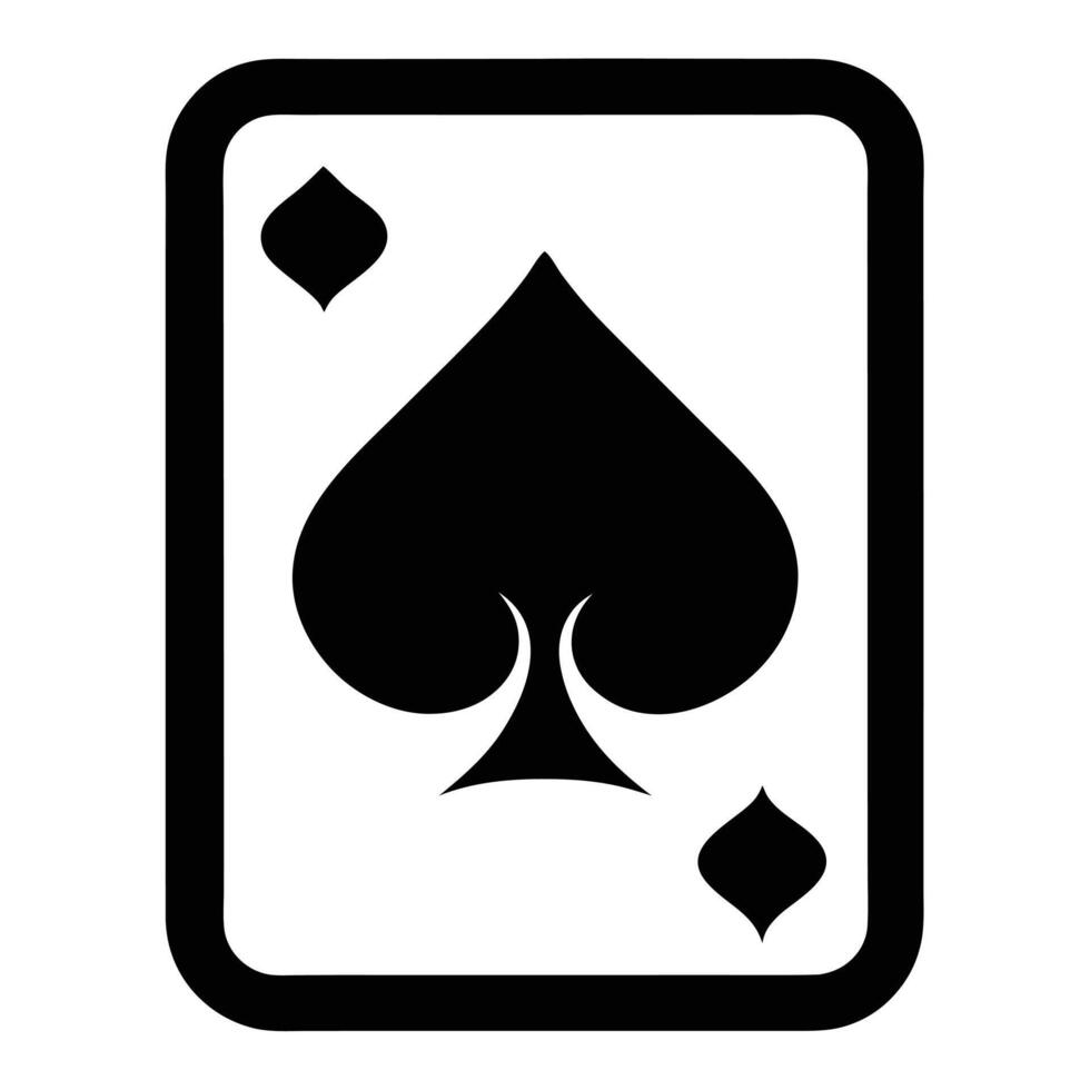 Ace of spades playing card icon vector