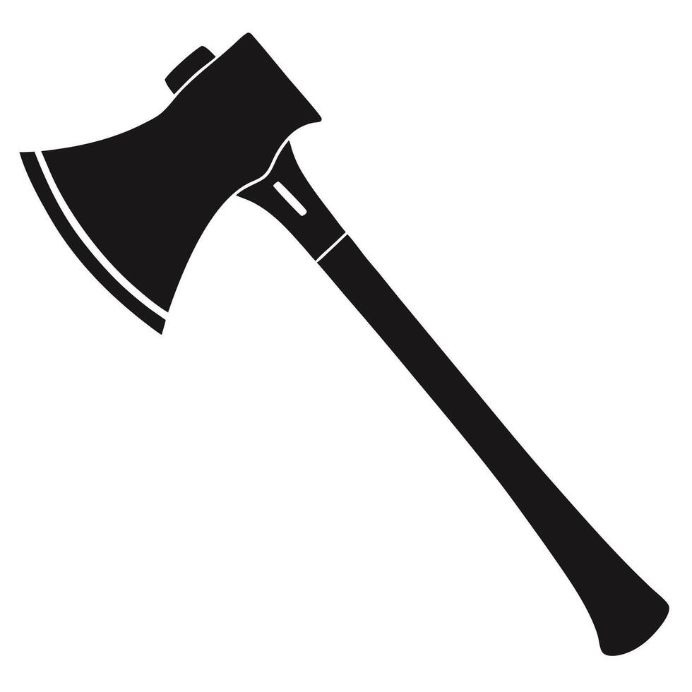 Black axe icon on white background vector