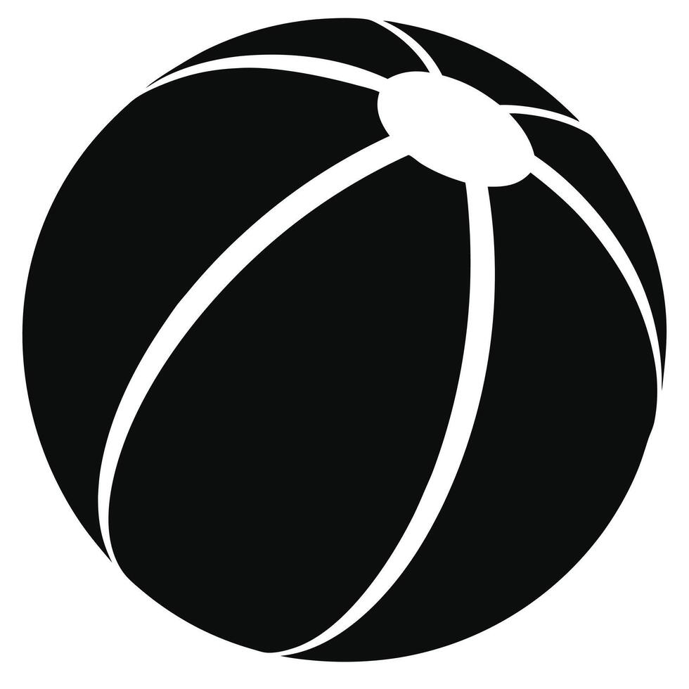Black and white beach ball vector