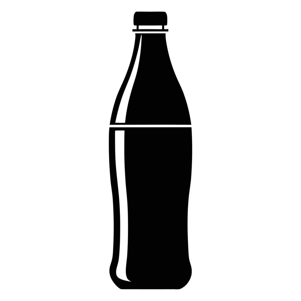 Silhouette of a soft drink bottle vector