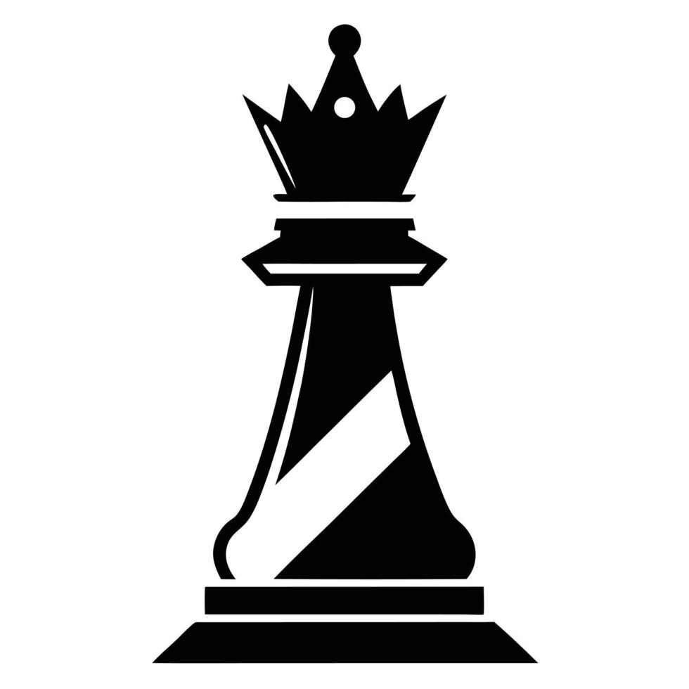 Chess queen icon simple black and white vector