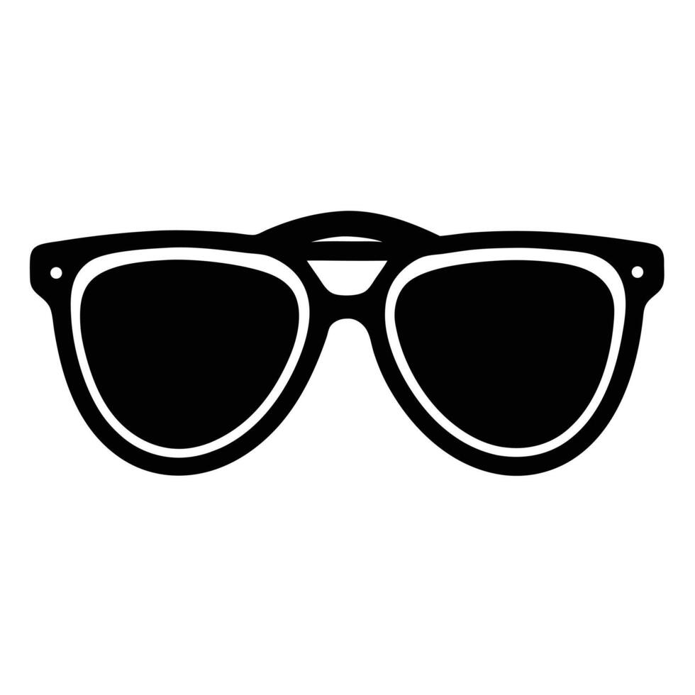 Sunglasses silhouette black and white accessory vector