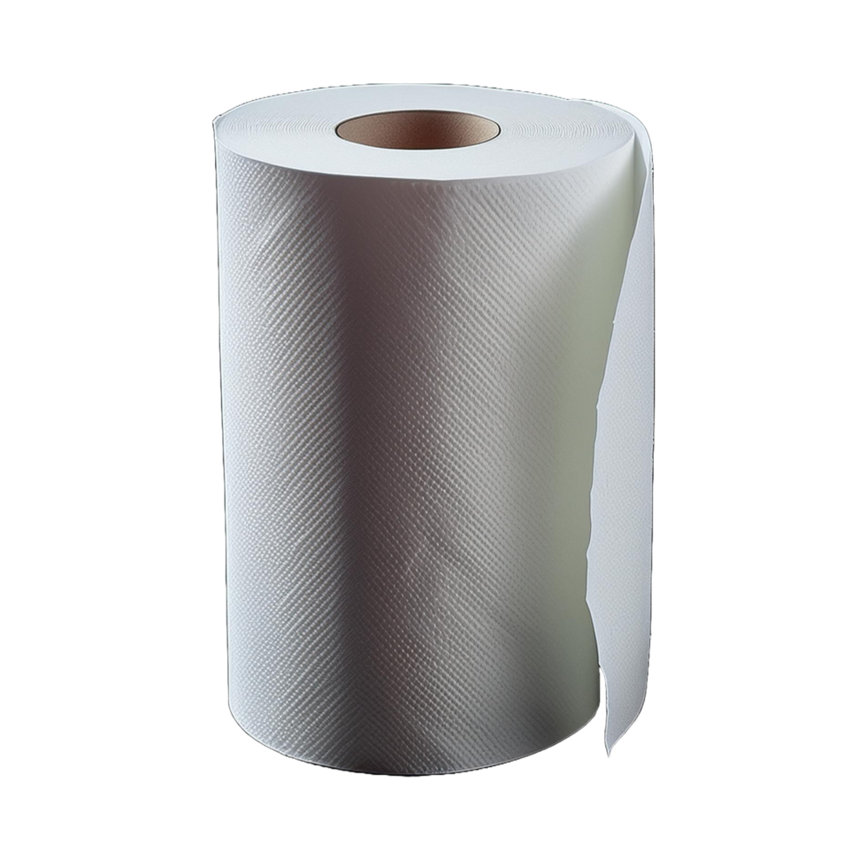 Single Roll of White Paper Towels png