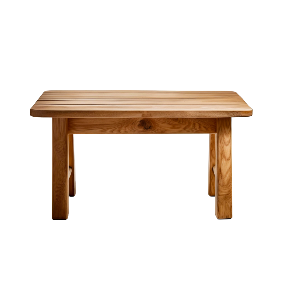 Empty Wooden Table Isolated on Transparent Background png