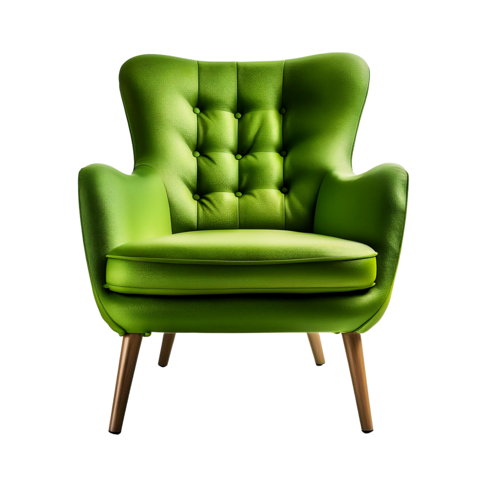 Elegant Green Armchair png