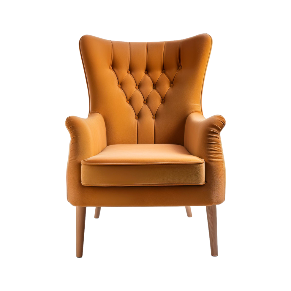 The orange velvet chair png