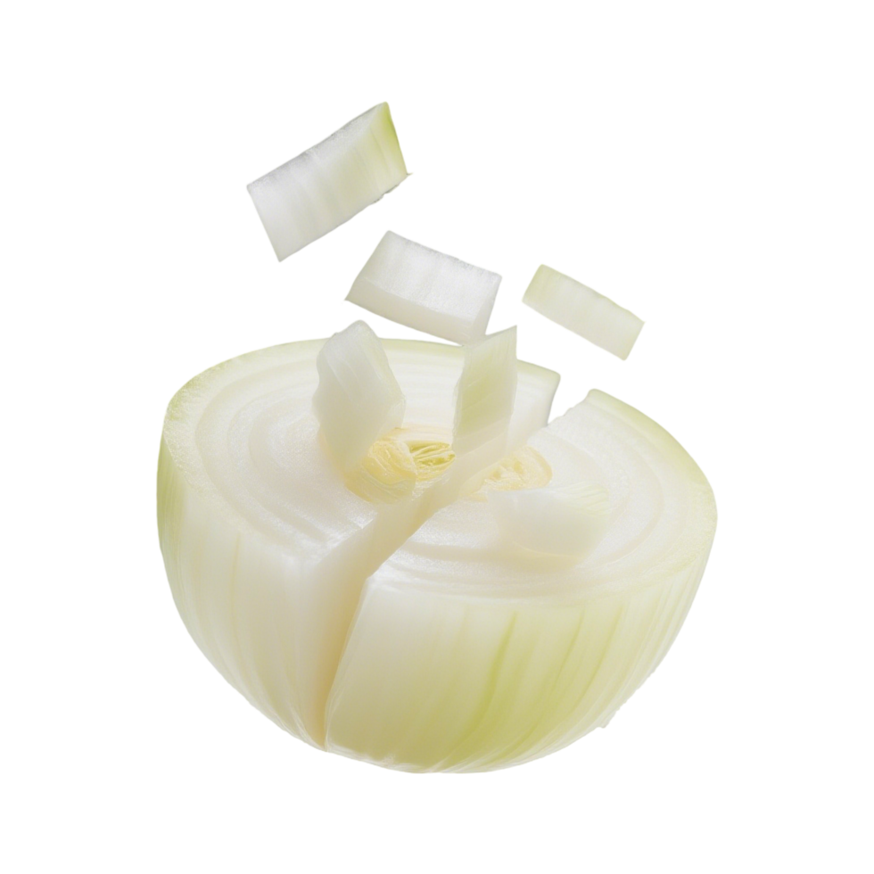 Sliced Onion with Cubes png