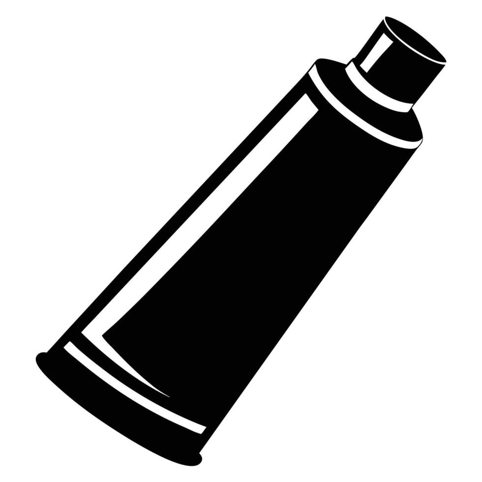 Black and white toothpaste tube illustration vector