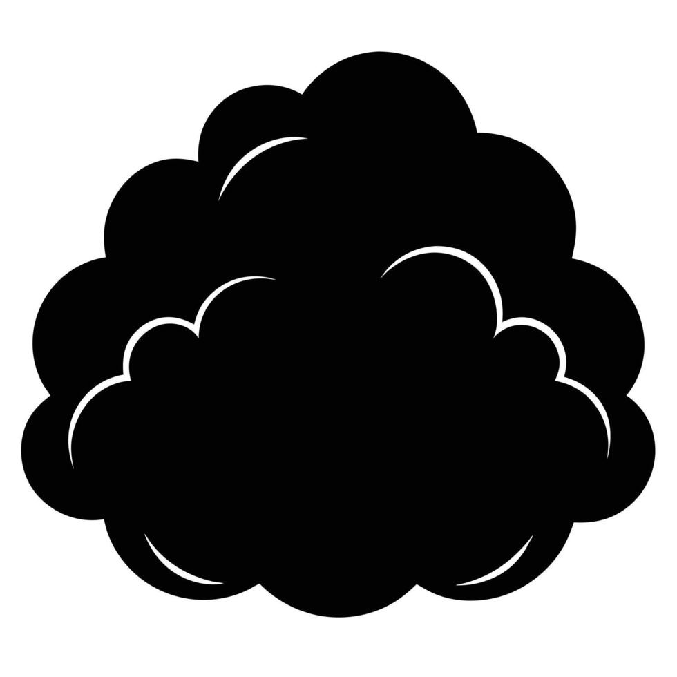 Black cloud shape illustration silhouette isolated vector