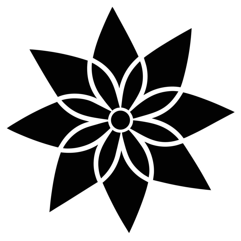 Black and white floral design element vector