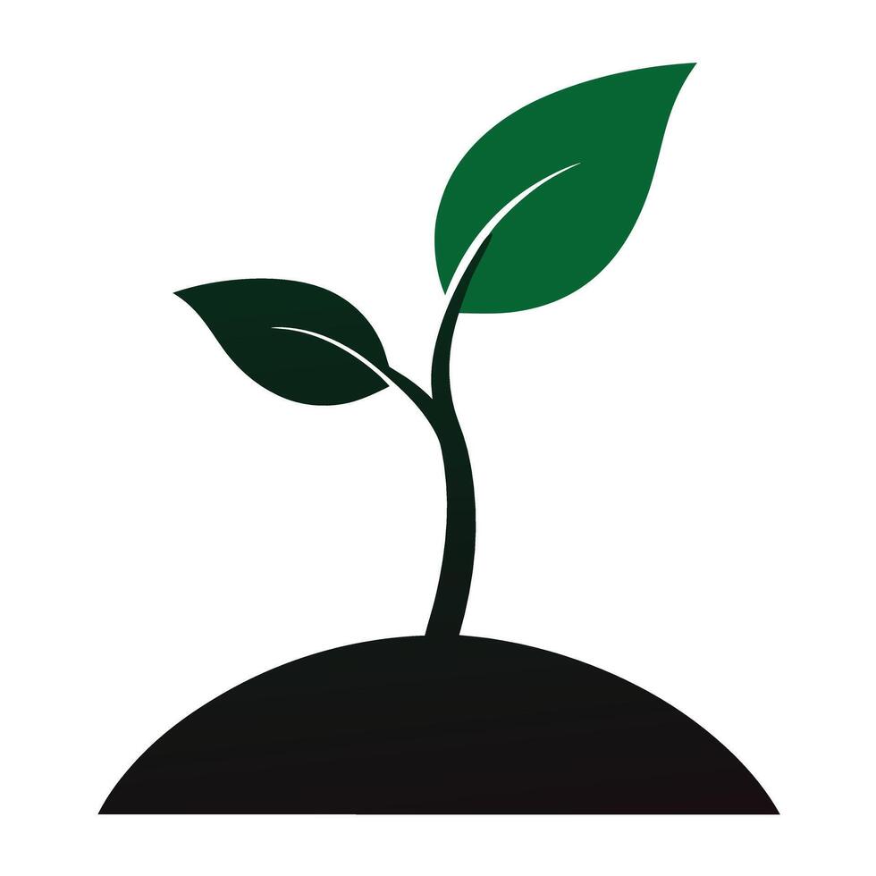Sprout emerging from the earth vector