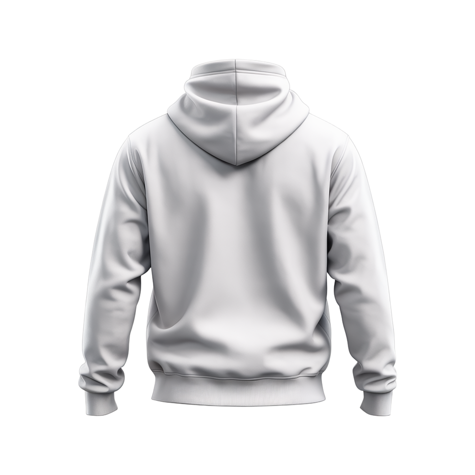 A white hoodie mockup with a blank back view is the perfect choice for a design presentation, and it looks great with a white shirt. png