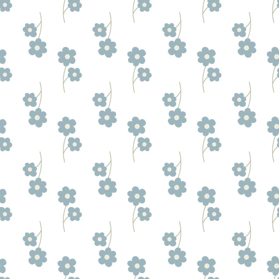Seamless floral pattern. Colorful background in minimalist style with flowers. vector