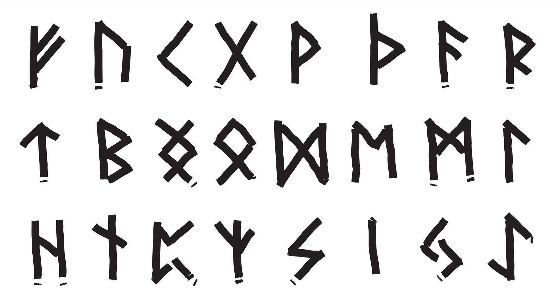 Rune sign, nordic medieval scandinavian alphabet. Pagan occult germanic symbol. Magic futhark runic letter vector