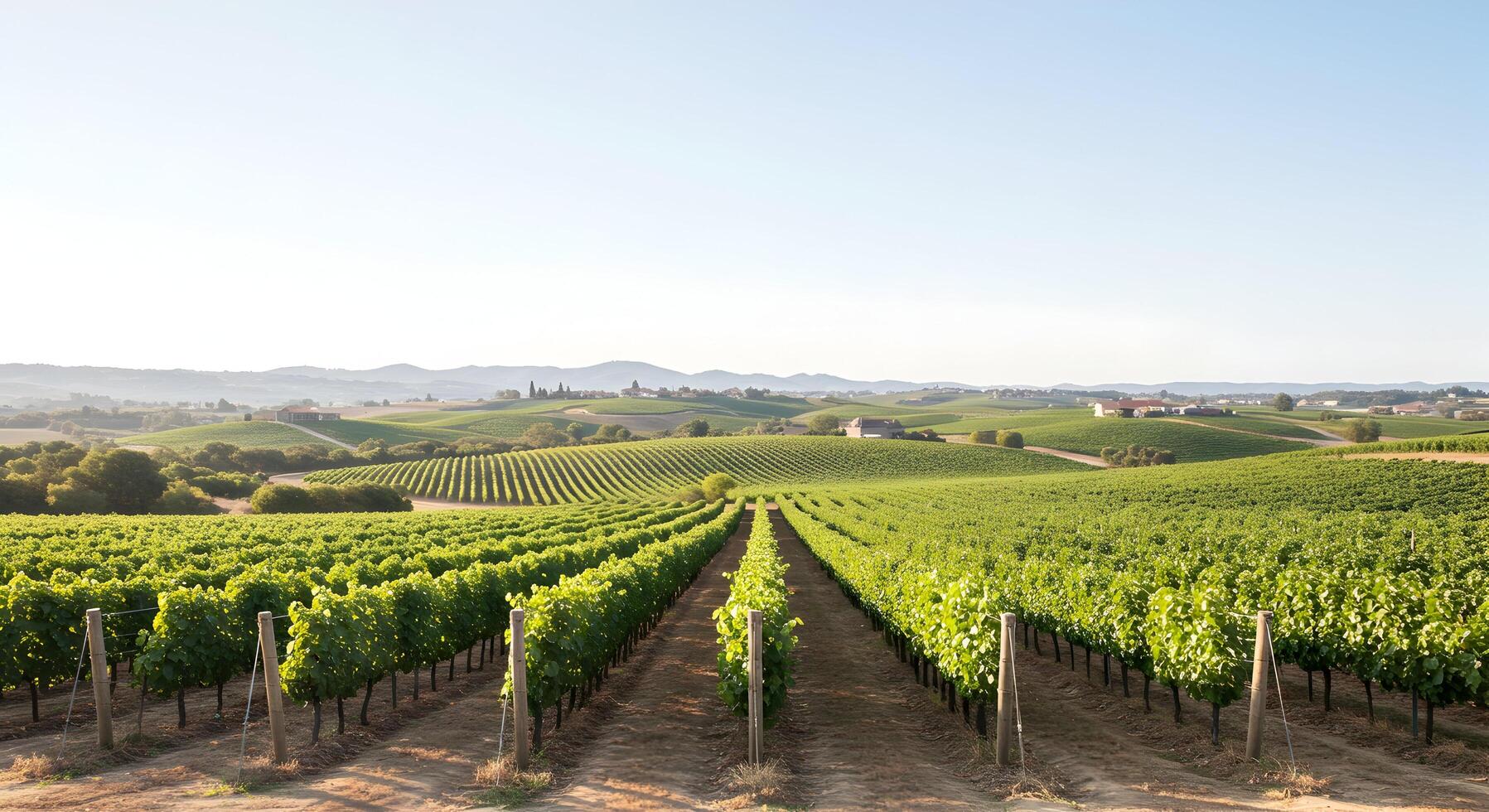 Rows of Green Grapevines Growing on a Vineyard at Daytime photo