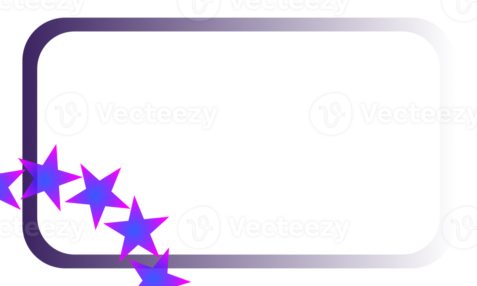 a purple star frame with a purple border png