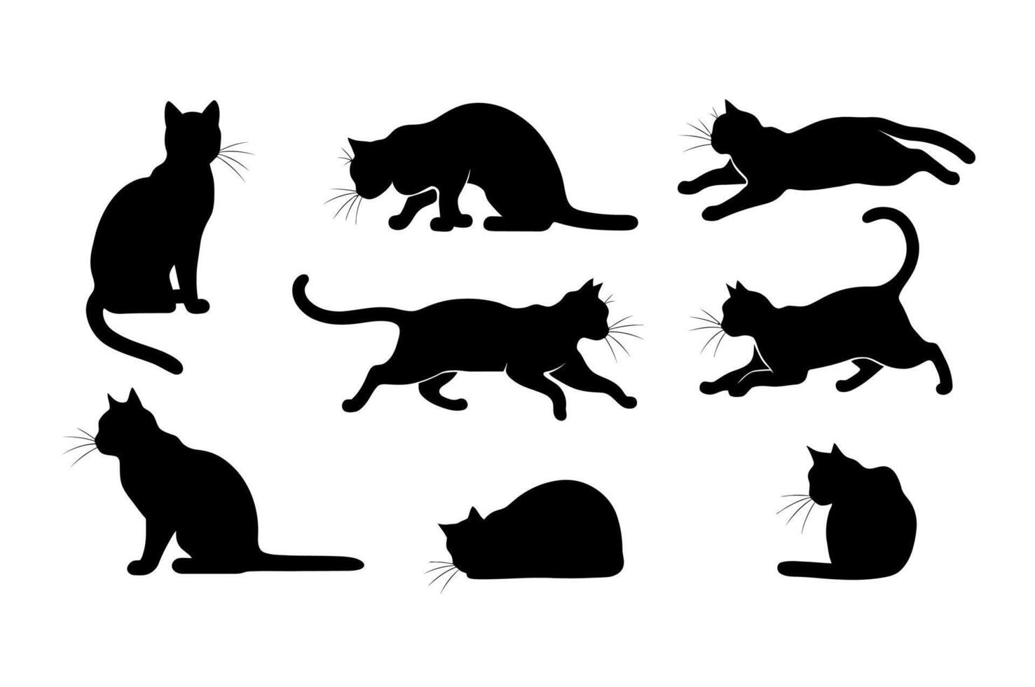 Cat Silhouette Collection vector