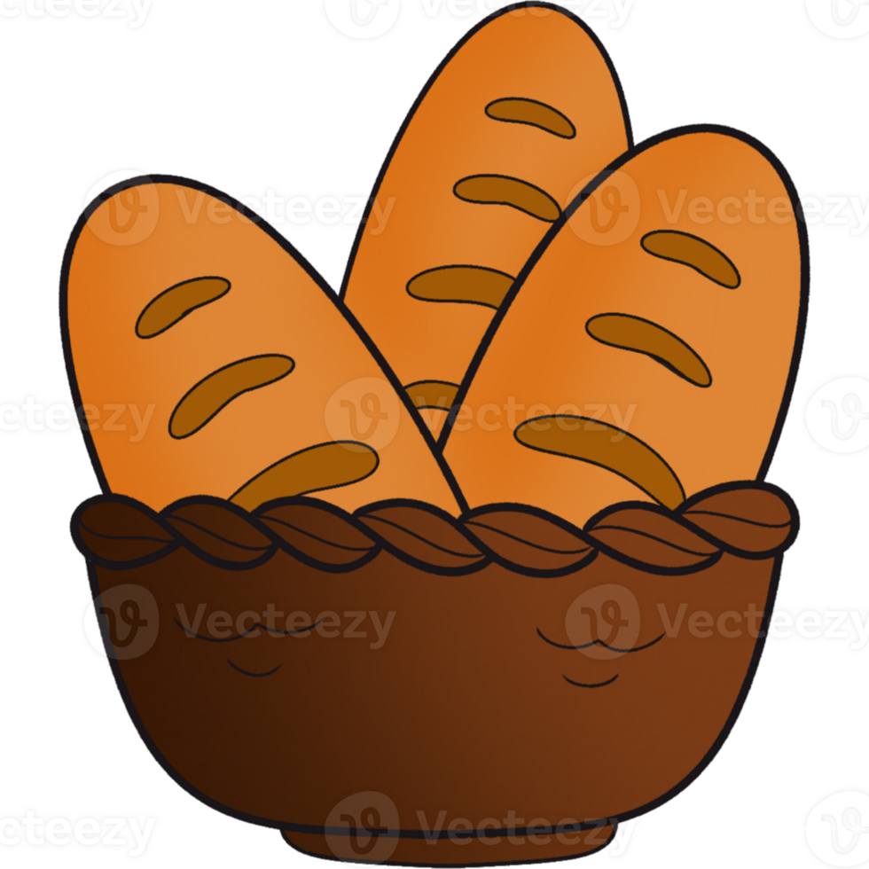 illustration of a bread basket png