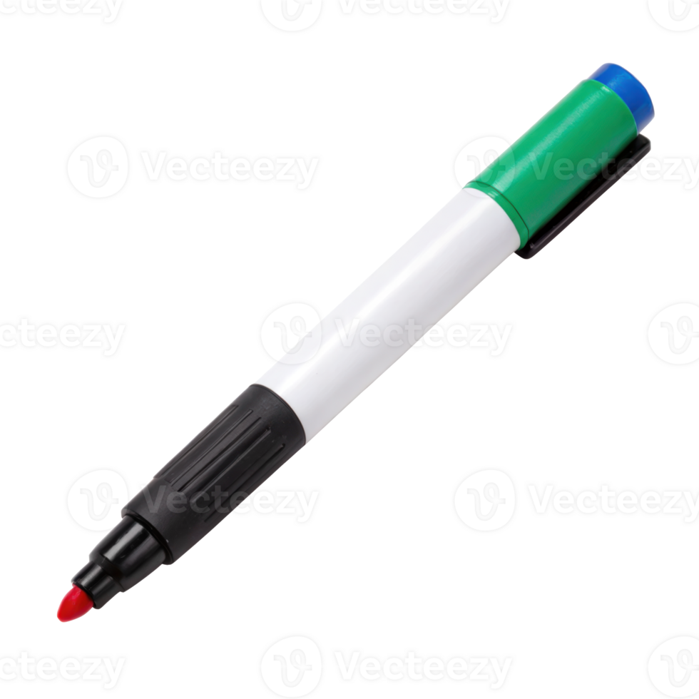 Red whiteboard marker isolated on transparent background png
