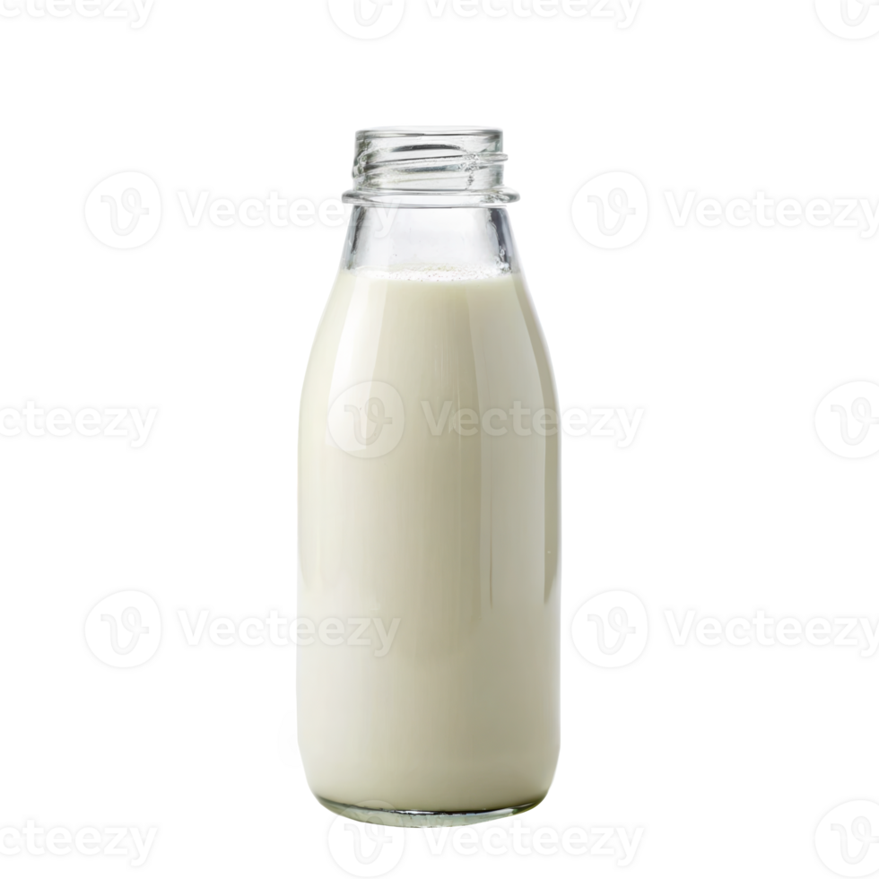 Glass bottle of milk isolated on transparent background png