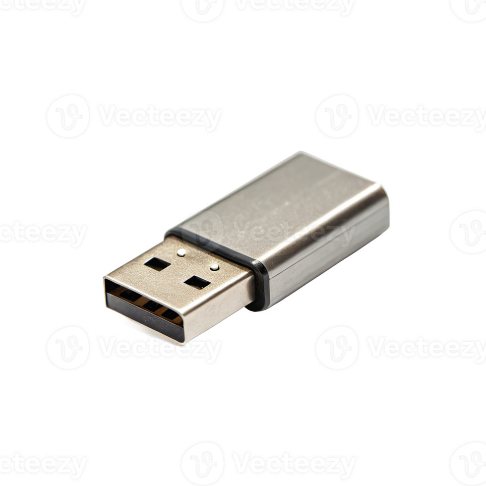 Modern usb flash drive isolated on transparent background png
