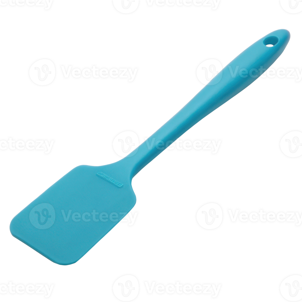 Light blue silicone spatula isolated on transparent background png