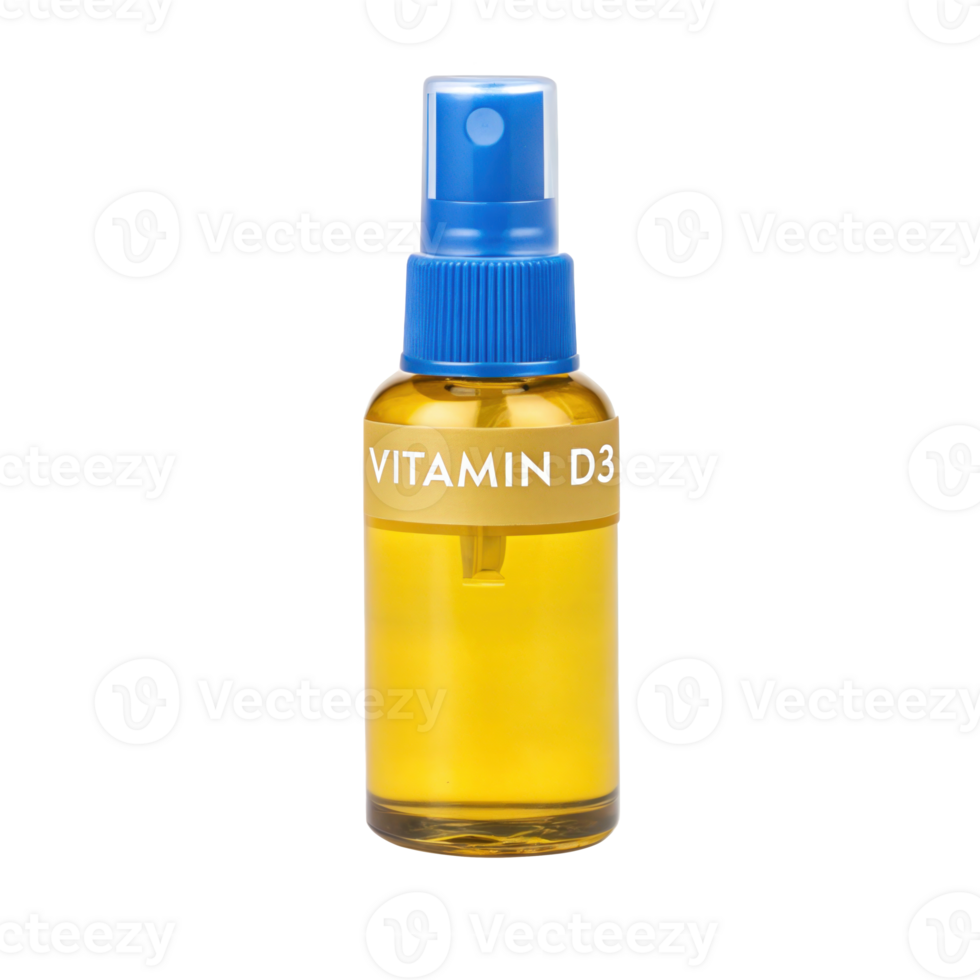 Vitamin d3 spray bottle isolated on transparent background png