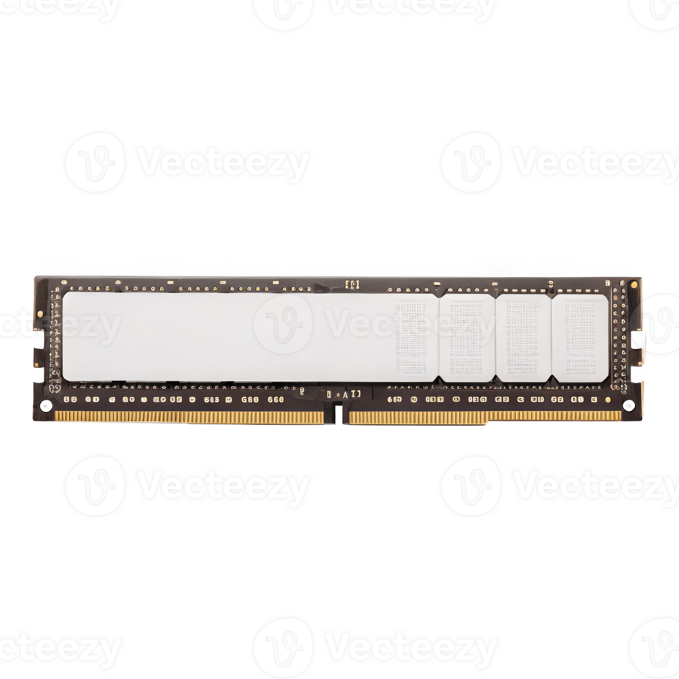 Ddr4 ram memory module isolated on transparent background png