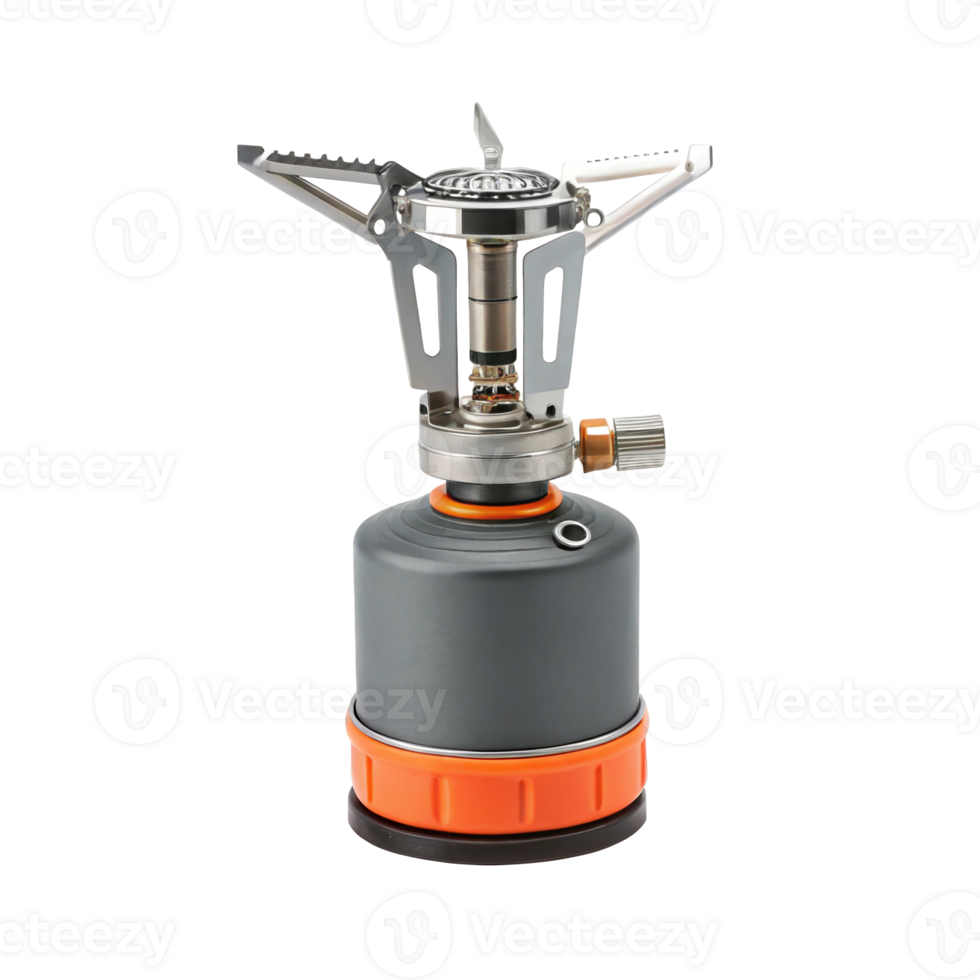 Portable camping stove with transparent background for easy integration png