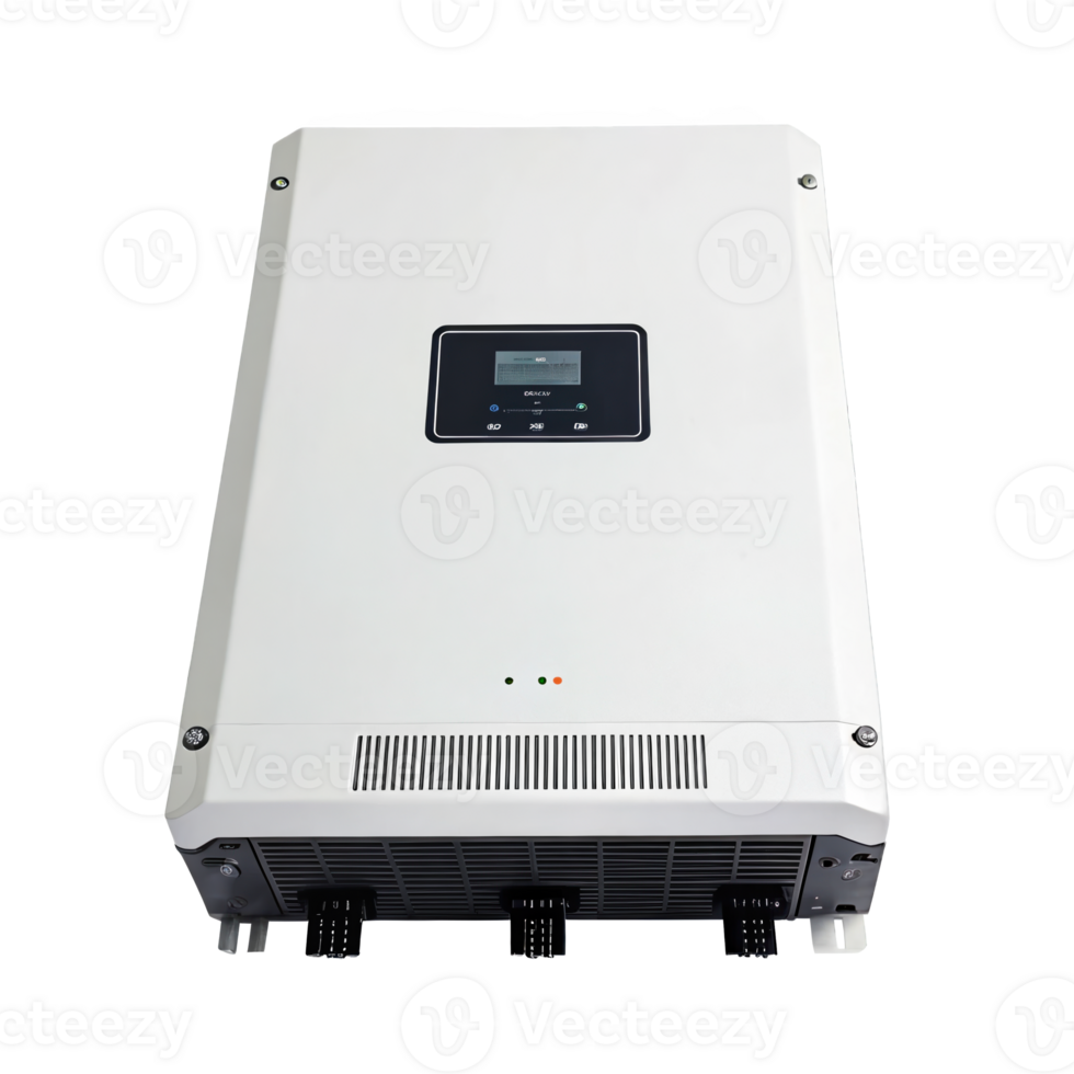 Solar inverter showing operating status on transparent background png