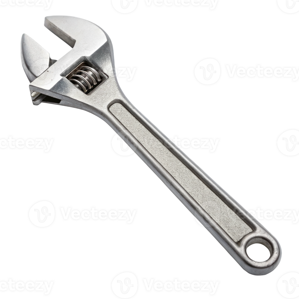 Adjustable wrench tool isolated on transparent background png