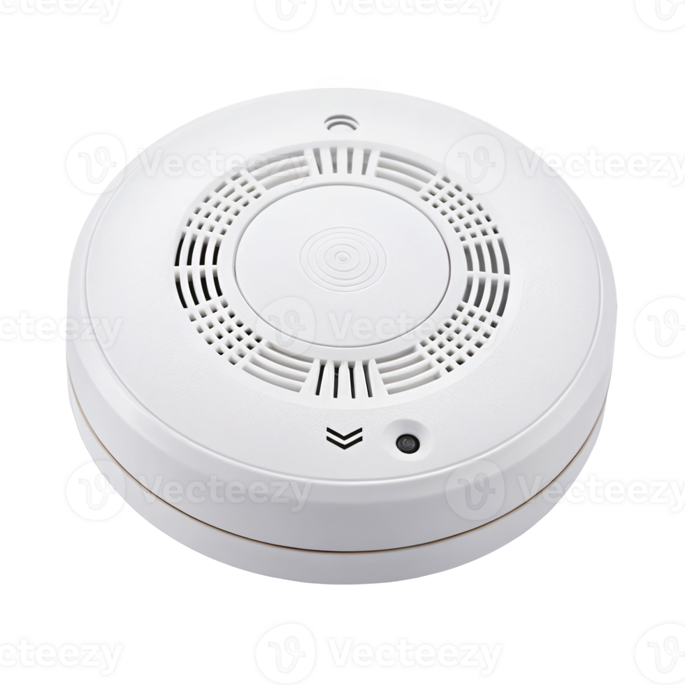 Smart smoke detector isolated on transparent background ensuring home safety png