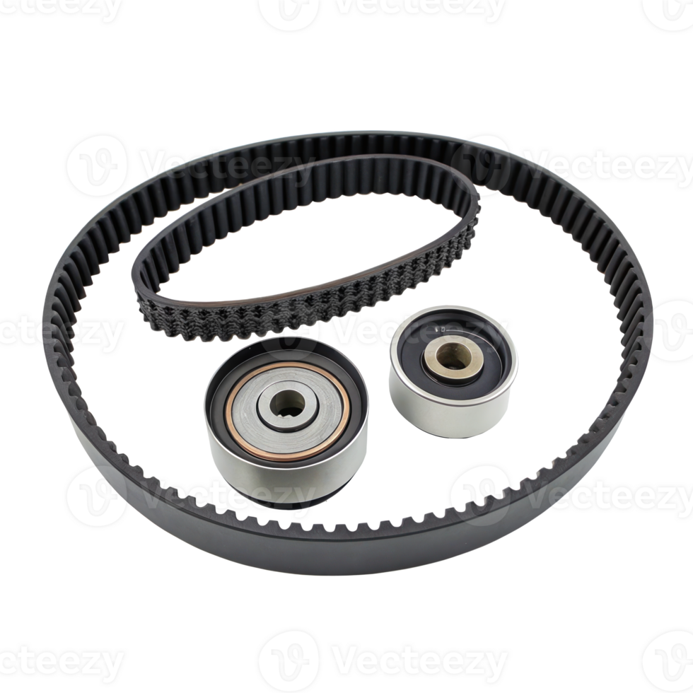Timing belt and pulley kit isolated on transparent background png