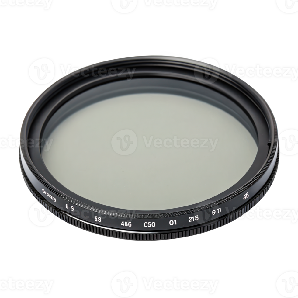 Variable neutral density filter isolated on transparent background png