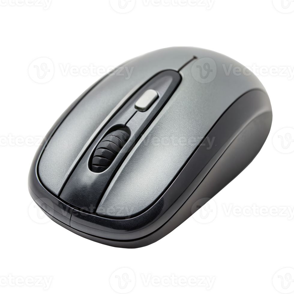 Wireless computer mouse isolated on transparent background png