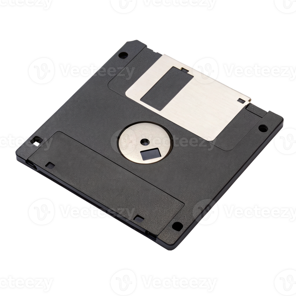 3.5 inch floppy diskette isolated on transparent background png
