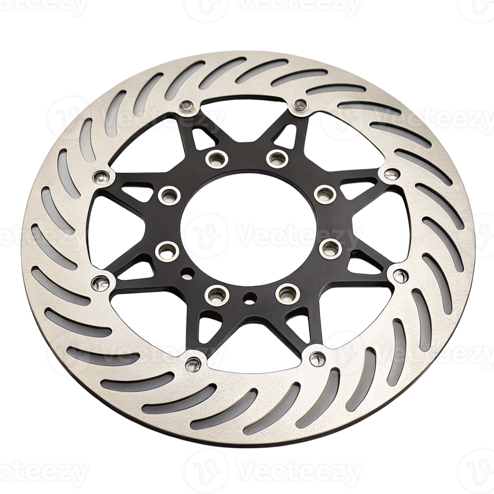 Motorcycle brake disc isolated on transparent background png