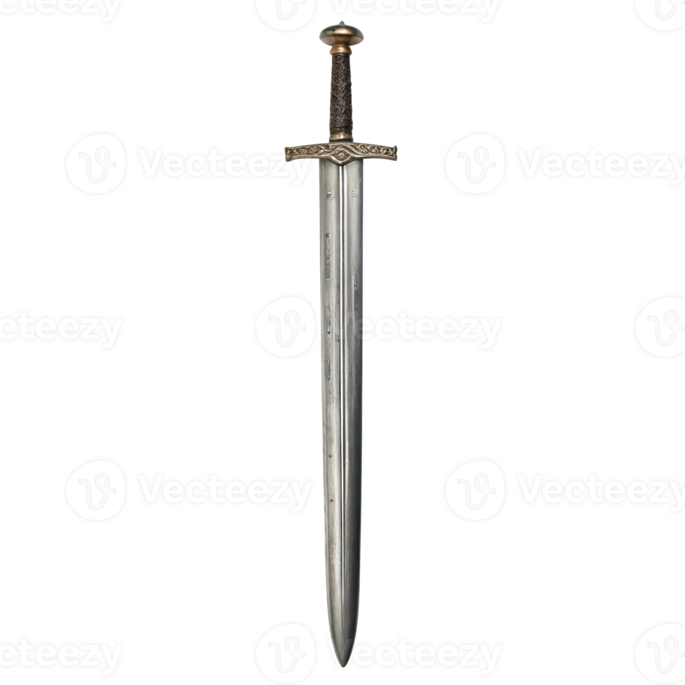 Jian double edged sword isolated on transparent background png