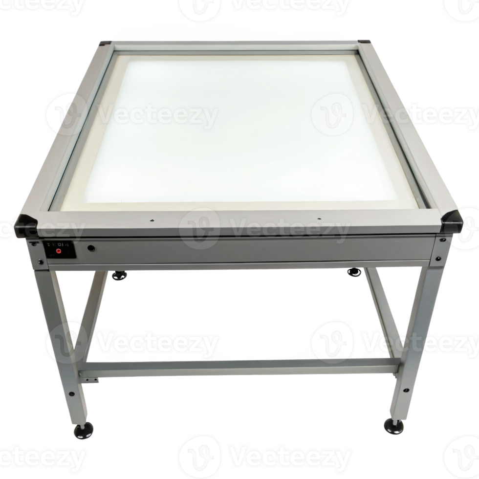Professional light table for viewing negatives on transparent background png