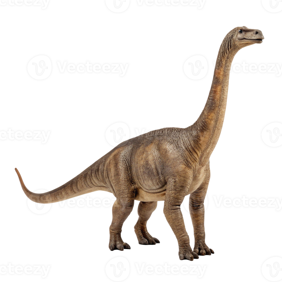 Plateosaurus dinosaur walking on transparent background png