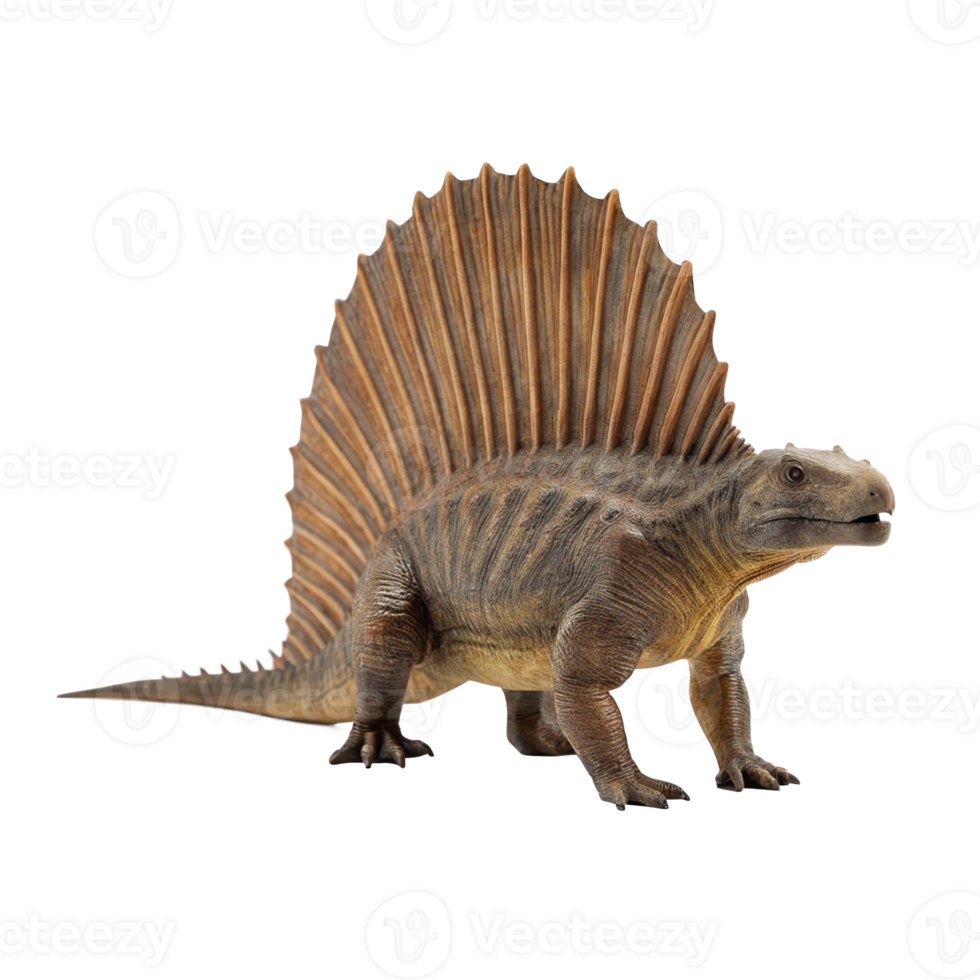 Edaphosaurus walking with transparent background png