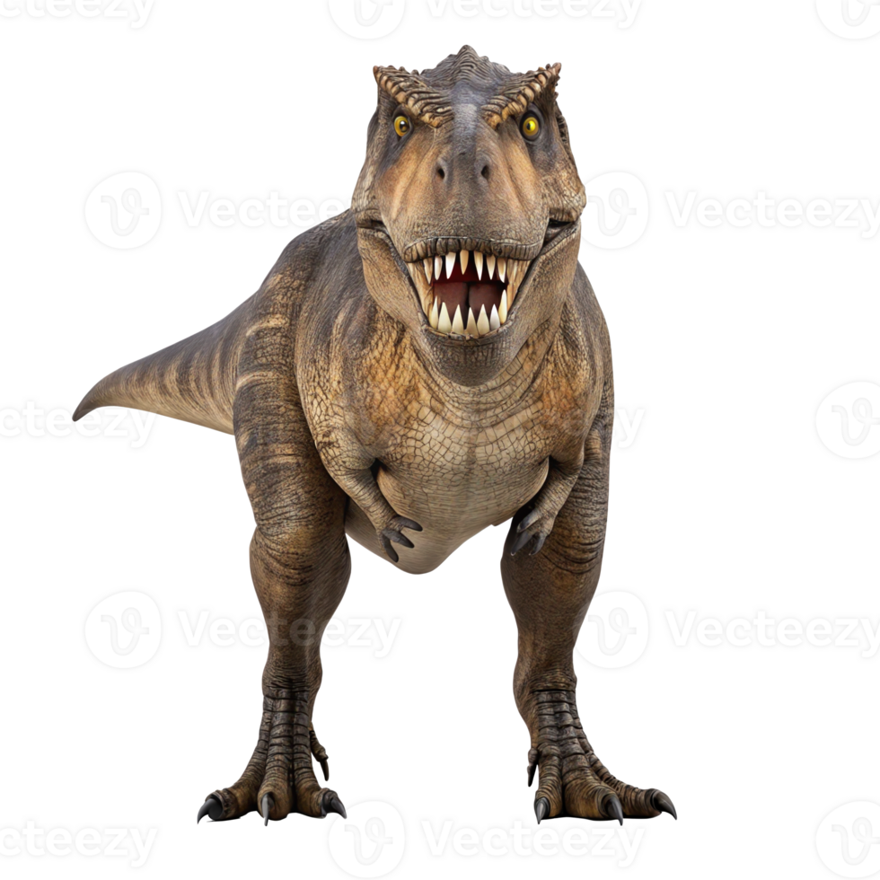 Lythronax dinosaur showing teeth on transparent background png