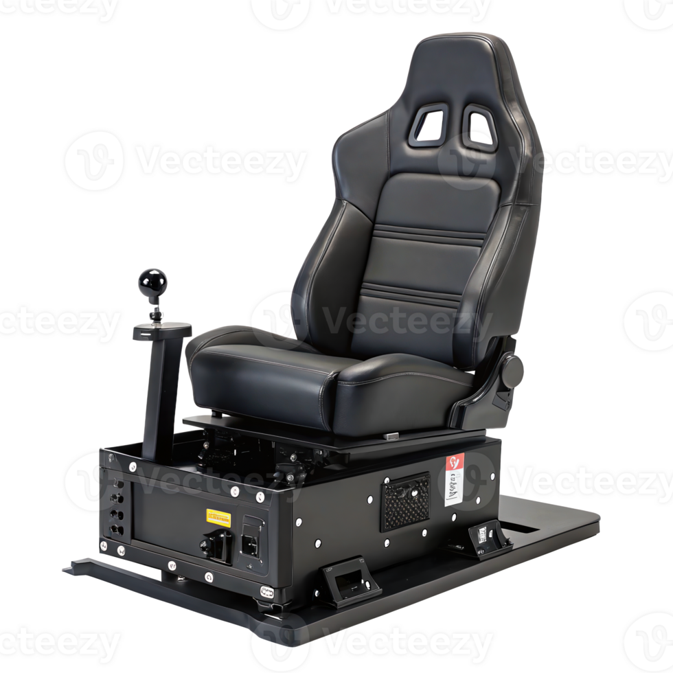 Vr motion platform cockpit seat isolated on transparent background png