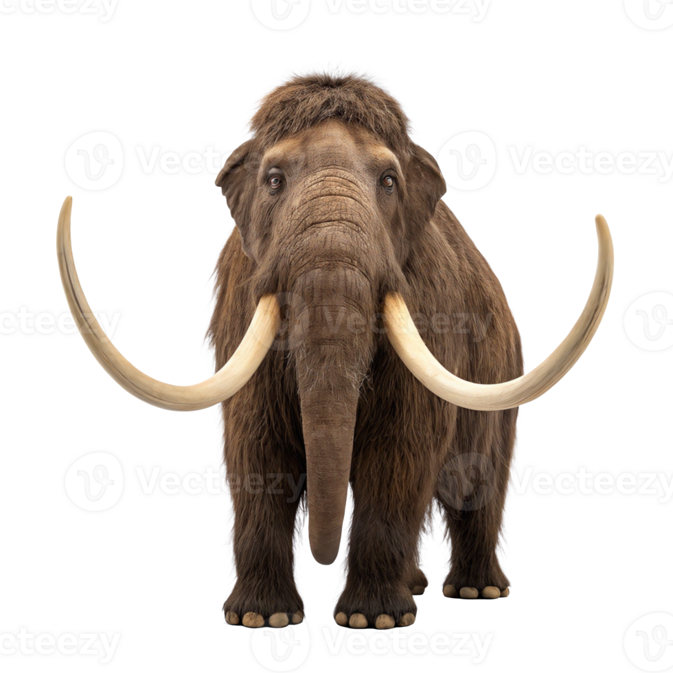 American mastodon mammut americanum isolated on transparent background png