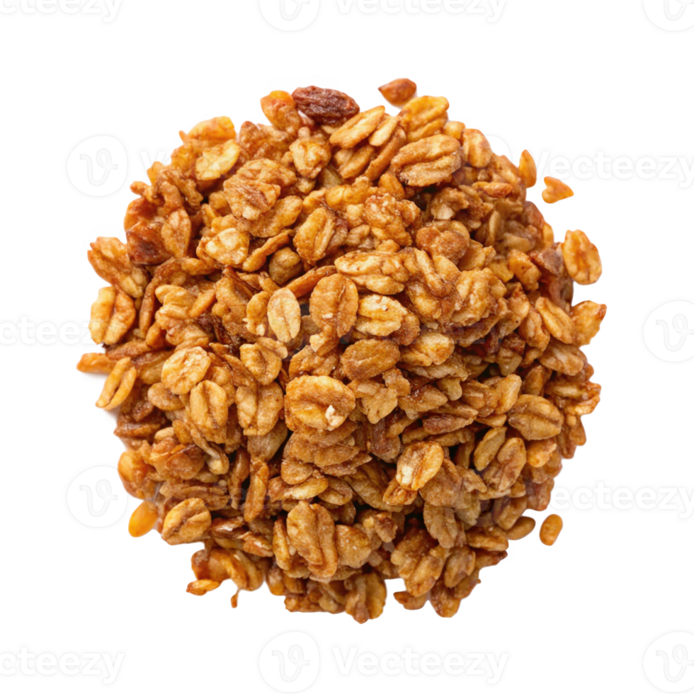 Smoked salted maple granola isolated on transparent background png
